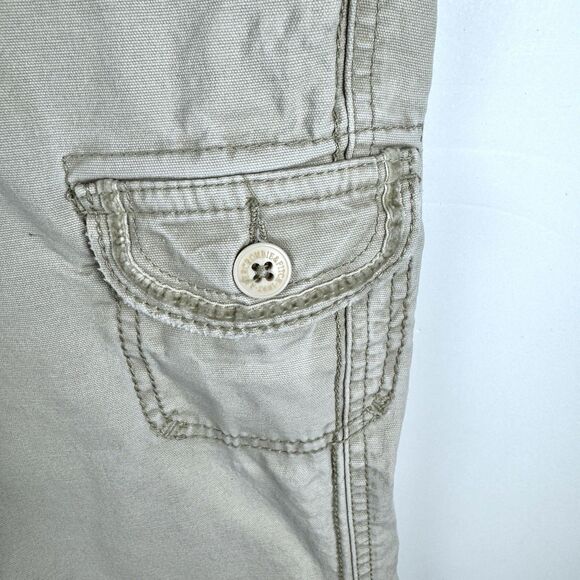 Y2K Abercrombie & Fitch  Khaki Ultra Low Rise  Prep Preppy Cargo Pants, Sz. 2 - Picture 9 of 16